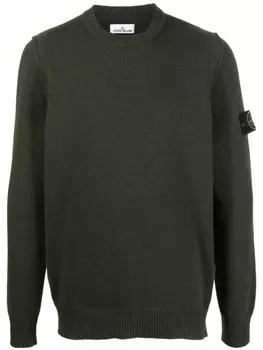 Stone Island толстовка с нашивкой Compass, зеленый