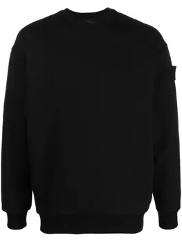 Stone Island толстовка с нашивкой-логотипом, черный