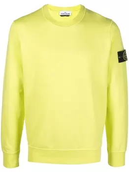 Stone Island толстовка с нашивкой-логотипом, зеленый