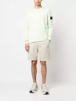 Stone Island толстовка с нашивкой-логотипом, зеленый