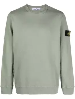 Stone Island толстовка с нашивкой-логотипом, зеленый