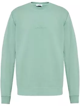 Stone Island толстовка с вышитым логотипом, зеленый