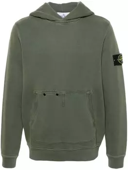 Stone Island толстовка с значком компаса, зеленый
