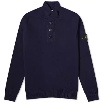 Stone Island Воротник-стойка на пуговицах Шея Вязаный