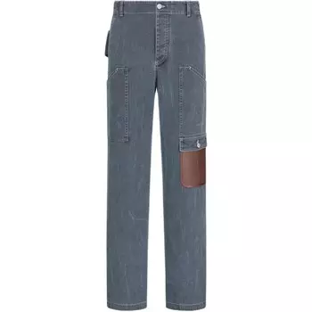 Stone Island X Джинсы мужские Синие/Серые Dior, синий/серый