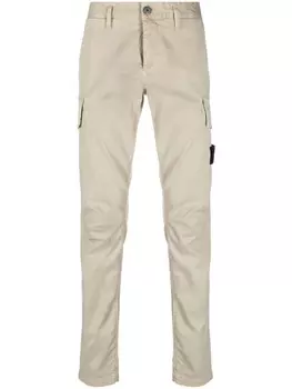 Stone Island зауженные брюки карго, нейтральный цвет
