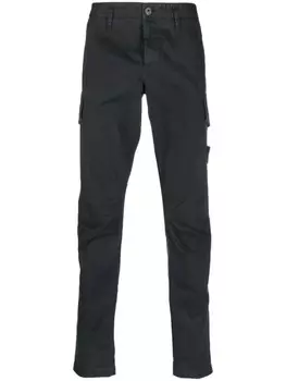 Stone Island зауженные брюки карго, серый
