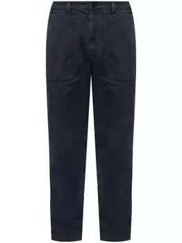 Stone Island зауженные брюки с мотивом компаса, синий