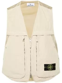 Stone Island жилет с компасом, нейтральный цвет