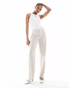 Stradivarius Tall брюки прямого кроя цвета экрю