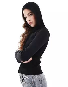 Stradivarius – толстовка черного цвета на двусторонней молнии