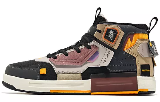 Странные Бомбовые Кроссовки для скейтбординга Мужские Высокие Положительные Черные/Углеродно-Серые Erke