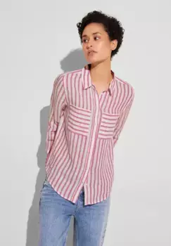STREET ONE блузка с длинными рукавами и отворотами, цвет Smell Of Rose