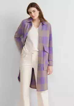 STREET ONE длинная куртка, без капюшона, мягкая и мягкая, цвет Shiny Lilac
