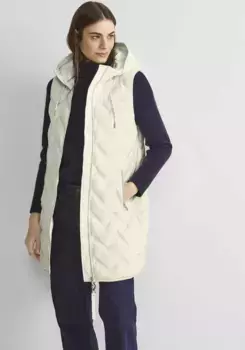 STREET ONE длинный жилет, удлиненная форма, кремовый