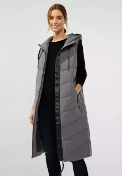 STREET ONE длинный жилет, водоотталкивающий, серый
