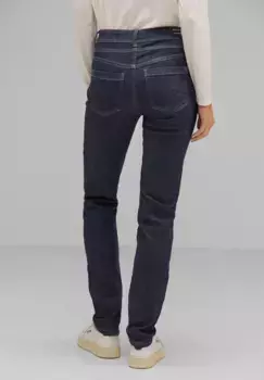 STREET ONE джинсы комфортного кроя, высокая талия, цвет Deep Indigo Rinsed Wash