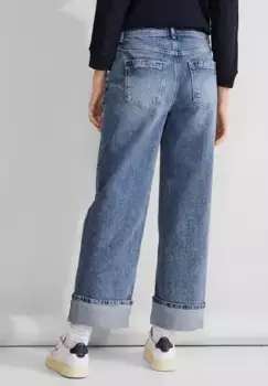 STREET ONE джинсы комфортного кроя, высокая талия, цвет Authentic Light Blue Washed