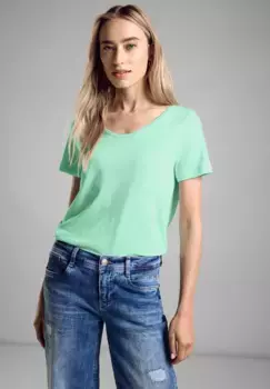 STREET ONE Футболка "ГЕРДА" в стиле Герды, зеленый