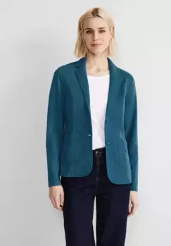 STREET ONE короткий пиджак с воротником с лацканами, цвет Bright Turquoise