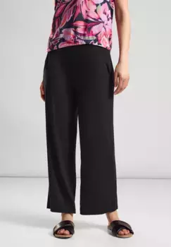 STREET ONE Кюлоты, завышенная талия, черный