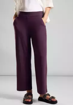 STREET ONE Кюлоты, завышенная талия, фиолетовый