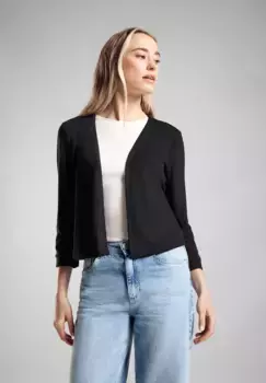 STREET ONE куртка-рубашка, с рукавами 3/4, черный