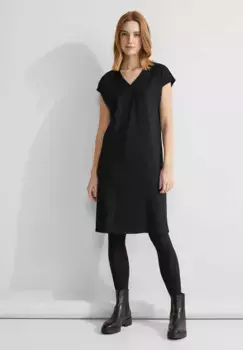 STREET ONE летнее платье, длина до колена, черный