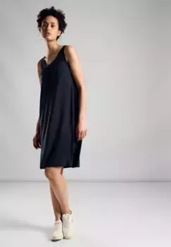 STREET ONE летнее платье, длина до колена, синий