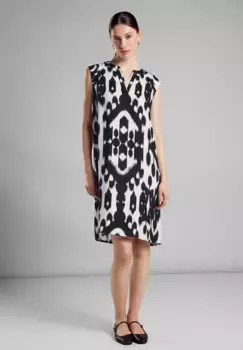 STREET ONE летнее платье, длина до колена, черный