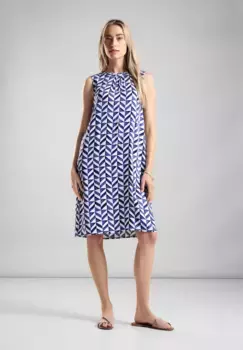 STREET ONE летнее платье из вискозы, синий