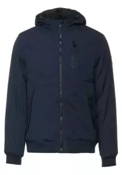 STREET ONE MEN Блузон с капюшоном, однотонный, синий