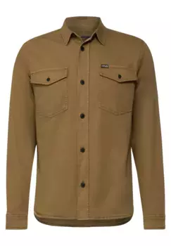 STREET ONE MEN короткая куртка без капюшона, однотонная, коричневый