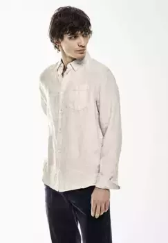 STREET ONE MEN рубашка с длинными рукавами, мягкая и мягкая, цвет Beach Stone