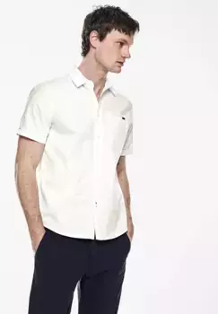 STREET ONE MEN рубашка с короткими рукавами, из чистого хлопка, белый