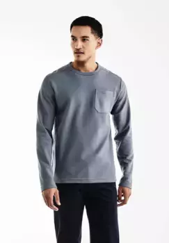 STREET ONE MEN рубашка с круглым вырезом, с круглым вырезом, цвет Dust Blue