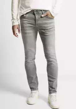 STREET ONE MEN Серые джинсы узкого кроя, серый