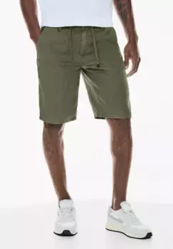 STREET ONE MEN шорты, однотонные, зеленый