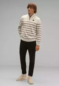 STREET ONE MEN Тройер "Тройер с полосатым рисунком", белый