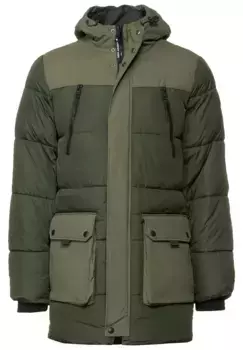 STREET ONE МУЖСКАЯ длинная куртка с капюшоном, однотонная Street One Men, зеленый