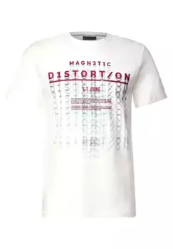 STREET ONE МУЖСКАЯ футболка с круглым вырезом Street One Men, белый