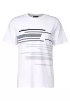 STREET ONE МУЖСКАЯ футболка с круглым вырезом Street One Men, белый