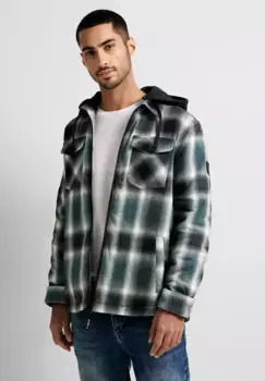 STREET ONE МУЖСКАЯ куртка в клеточку Street One Men, зеленый