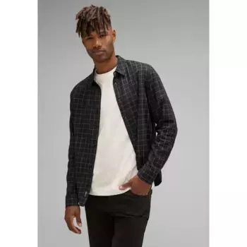 STREET ONE МУЖСКАЯ рубашка с длинными рукавами и планкой на пуговицах Street One Men, черный