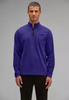 STREET ONE МУЖСКАЯ рубашка с воротником стойкой, из чистого хлопка Street One Men, синий