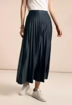 STREET ONE плиссированная юбка с эластичным наполнением, зеленый