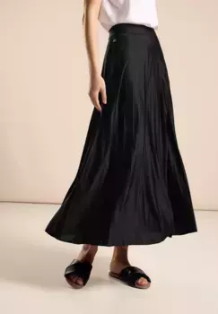 STREET ONE плиссированная юбка с эластичным наполнением, черный