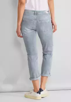 STREET ONE прямые джинсы, средняя талия, цвет Stripe Soft Washed