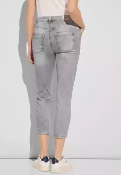 STREET ONE Прямые джинсы, завышенная талия, цвет Light Grey Soft Washed