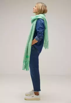 STREET ONE шарф, со структурой, зеленый